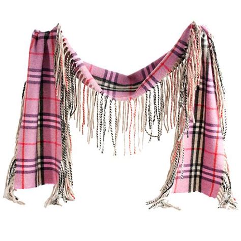 burberry nova plaid cashmere happy fringe scarf|burberry scarf.